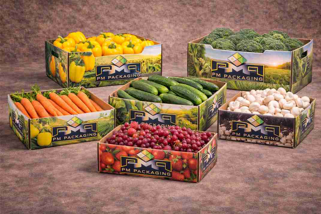 Explore the customization options for SFL-based agricultural packaging, from structural format and size to offset-printed graphics and branding for fresh produce and export.