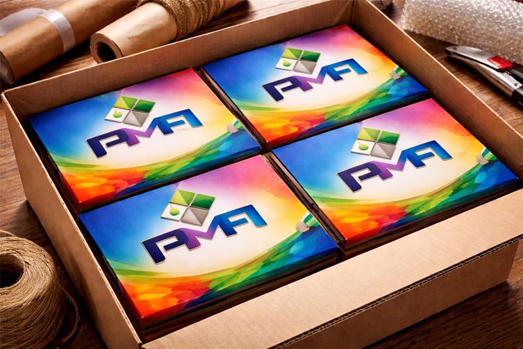 Example of premium folding cartons efficiently packed flat shipping