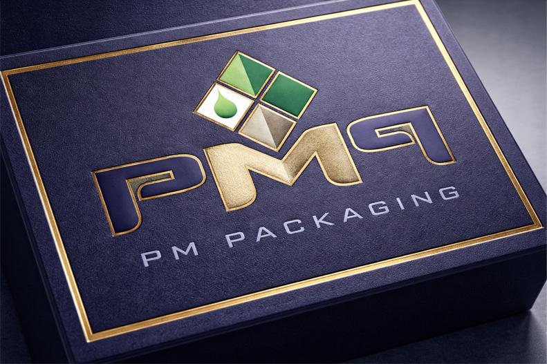 Close-up of luxury beauty packaging with foil, embossing, or rigid box details