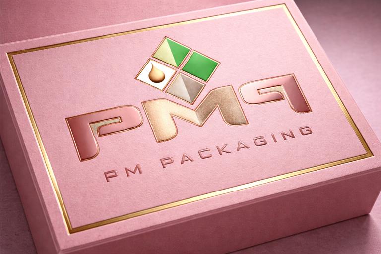 Beauty product unboxing scene with layered packaging presentation