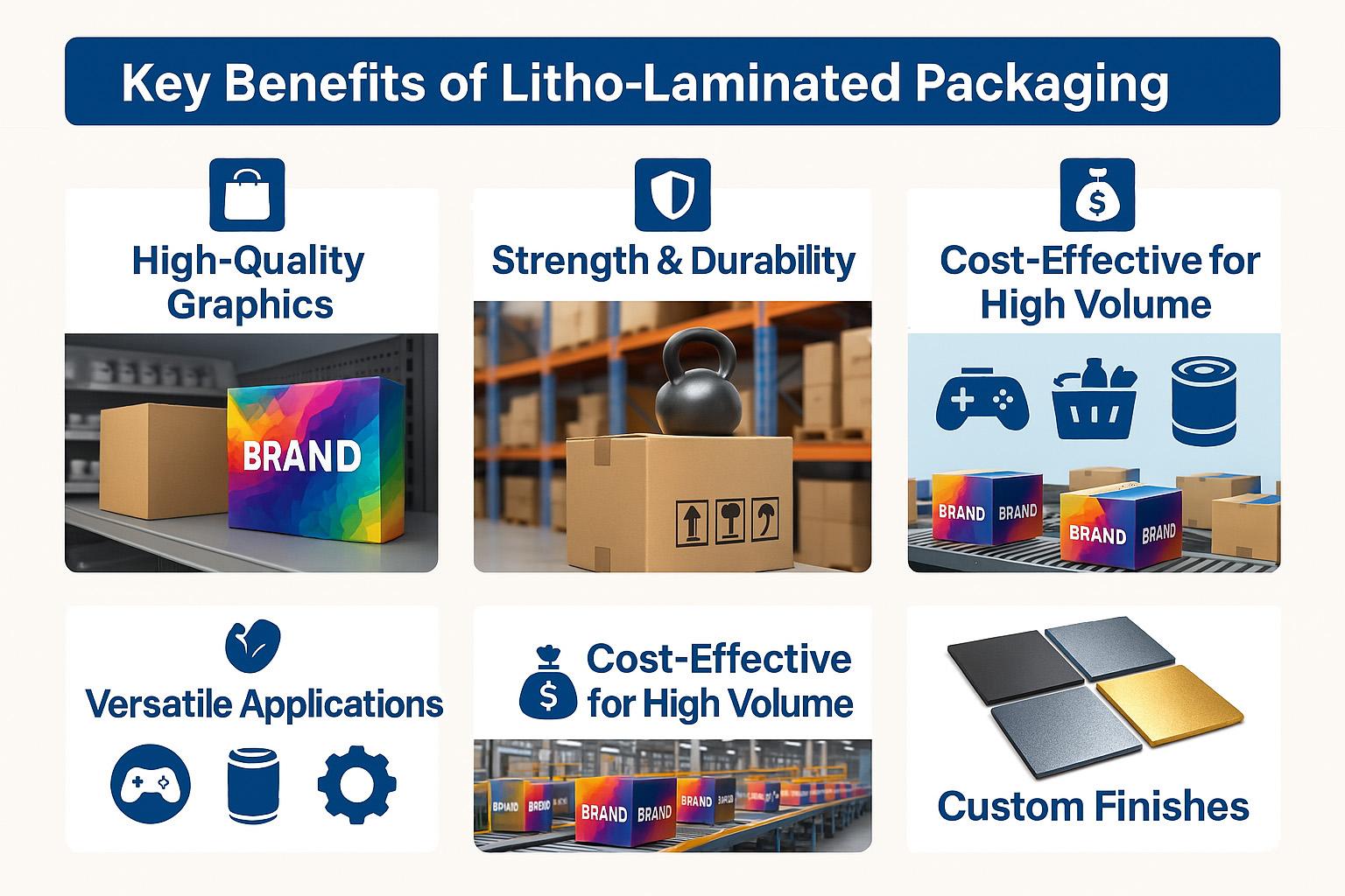 an illustration of what litho laminated packaging is and how it works