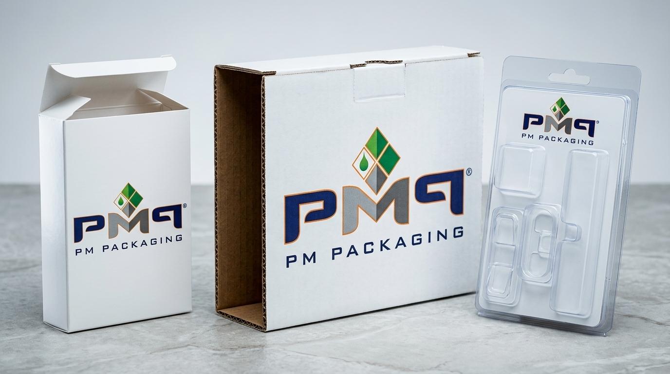 PM Packaging precision engineered folding carton, litho-laminated SFL master box, and blister card secondary packaging for Baja California contract packagers