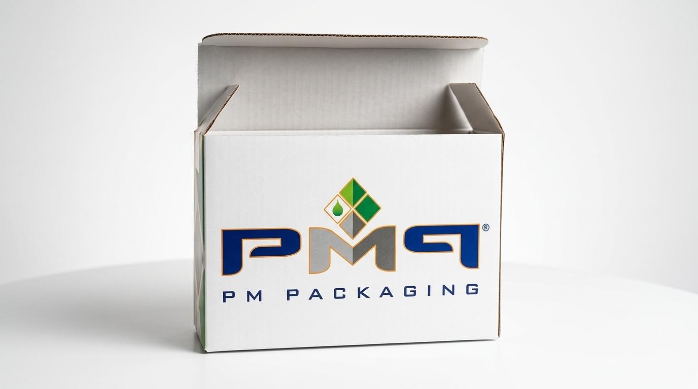 PM Packaging Single Face Lamination SFL custom box studio shot