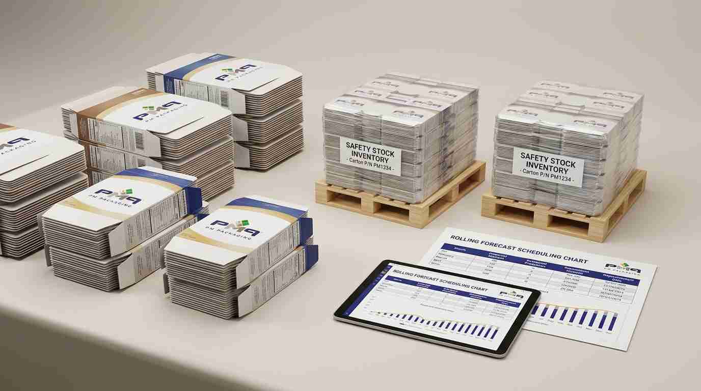 Learn how to structure folding carton replenishment programs for established consumer brands, managing rolling forecasts, safety stock, paperboard buffers, and G7 quality consistency.