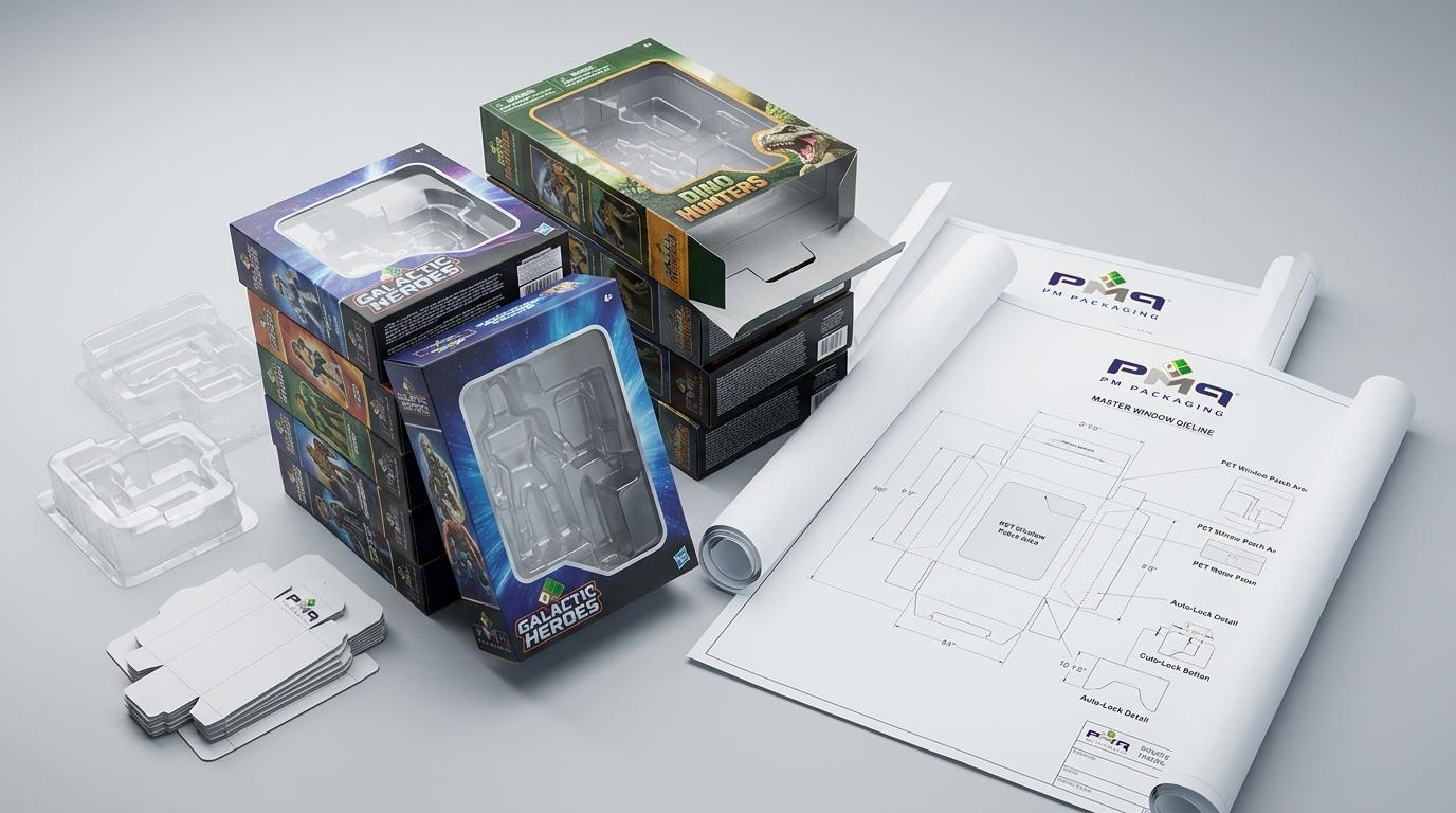 High-Volume Windowed Cartons for Toys Requiring Product Visibility | PM Packaging