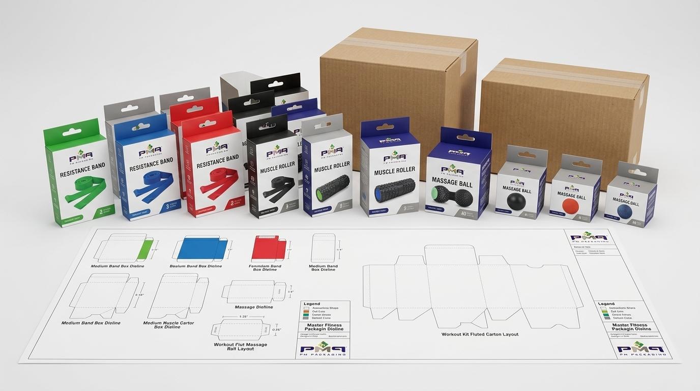 Large-Quantity Retail Packaging for Fitness Accessories and Small Exercise Products | PM Packaging