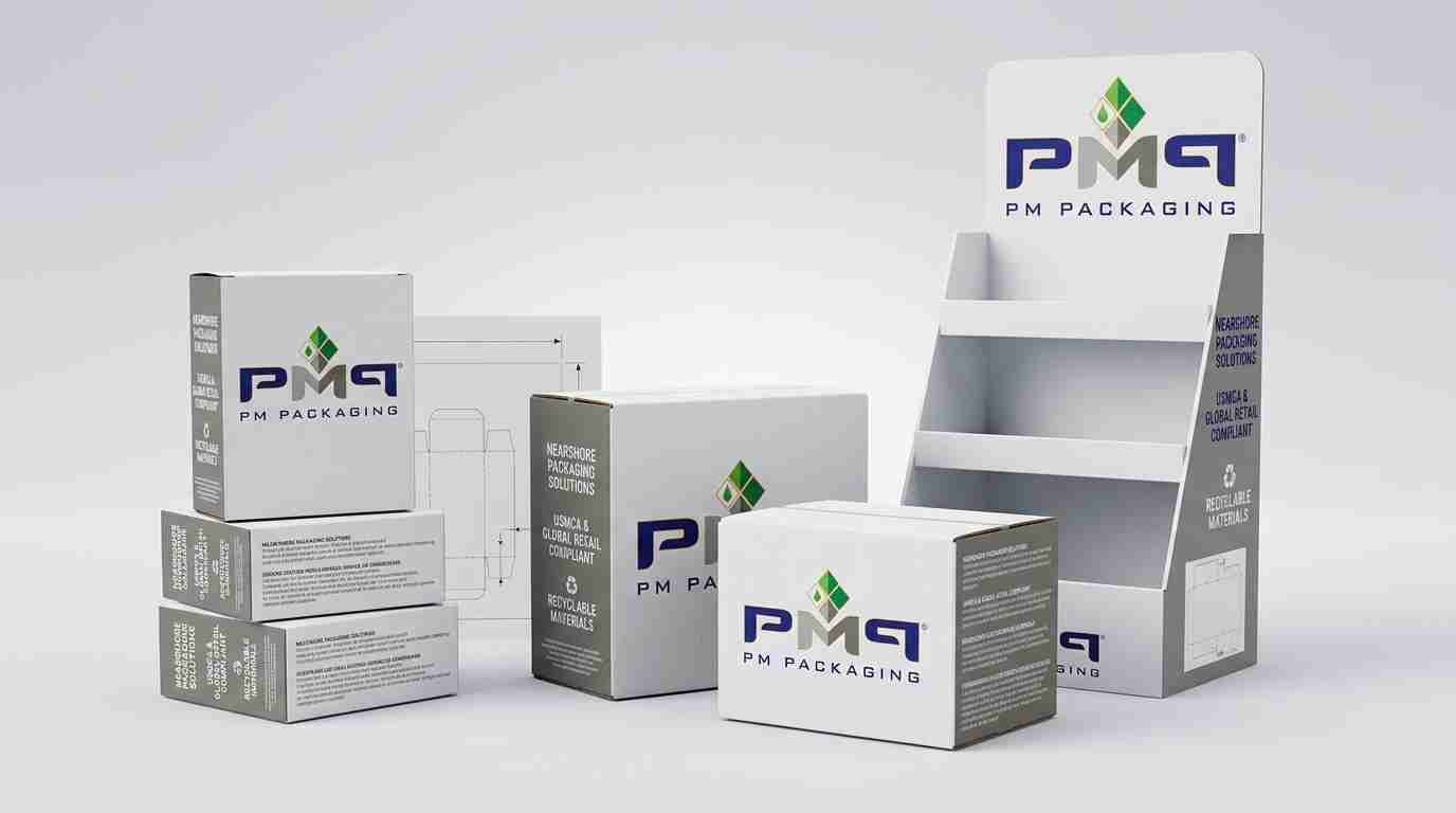 Learn how nearshore packaging near Mexico manufacturing operations optimizes U.S. retail pack-out, SFL containers, displays, and cross-border supply chains.