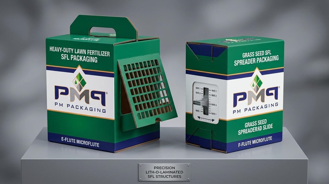 An authoritative technical and commercial guide for procurement directors, brand managers, and packaging engineers scaling heavy-duty Litho-Laminated Single Face Laminate (SFL) cartons with integrated dispensing systems for specialty lawn fertilizers, turf treatments, and grass seed.