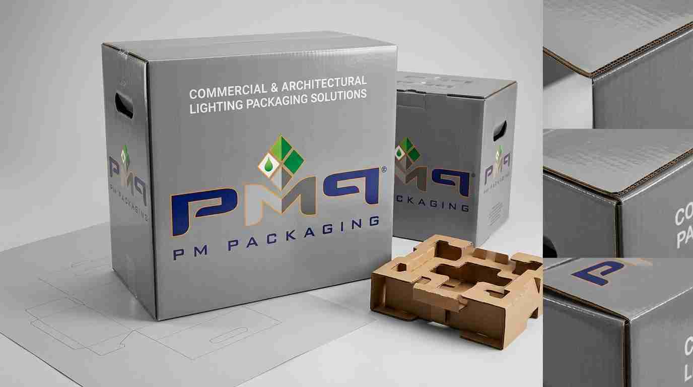 Discover why leading commercial lighting manufacturers are replacing plain kraft shippers with high-graphic single-face flute cartons to elevate distributor presence and protect precision LED fixtures.